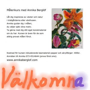 Målerkurs med Annika Berglöf i Levins trädgård 30 sept