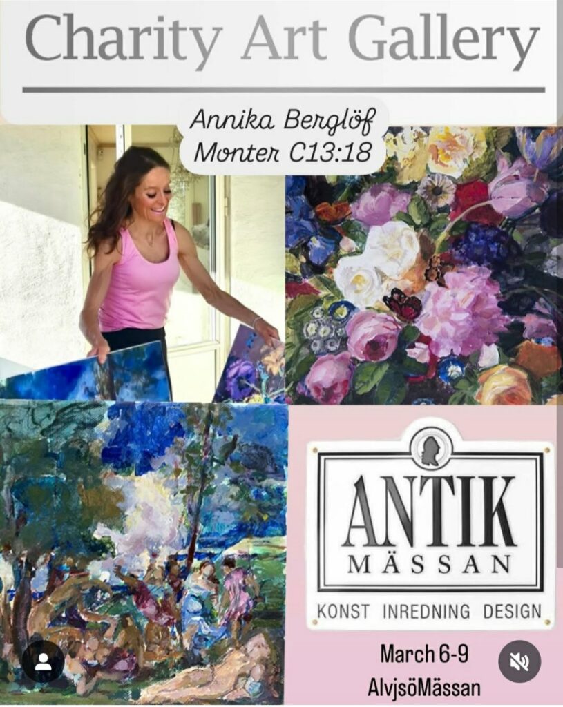 Charity Art Gallery Antik Mässan - 6-9 Mars 2025 Annika Berglöf